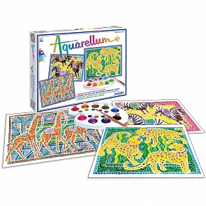 Акварельная раскраска - Зебры, жирафы, пантеры (SentoSpherE, 6040k)